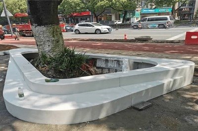 UHPC Cast Stone Park Bench
